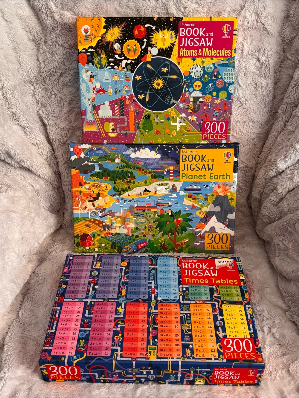 Usborne 300 Piece Puzzles & Books *NEW* - 3 Count